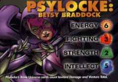 Psylocke : Betsy Braddock 4-Grid Character Card